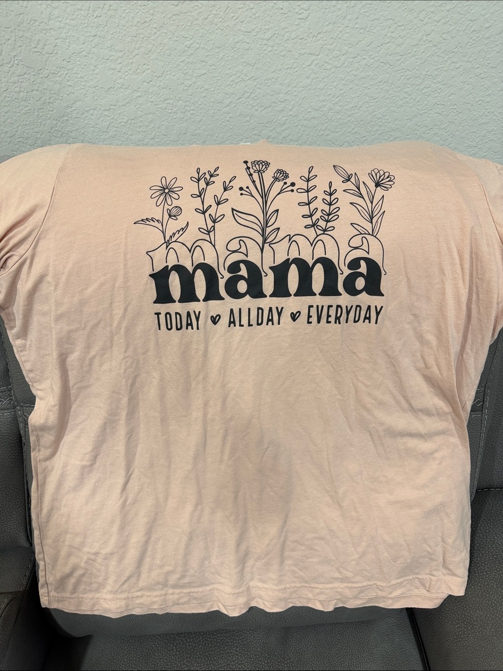 Bella Canvas Pink 'Mama Today All Day Everyday' Short Sleeve Tee